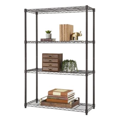 TRINITY 4-Tier Wire Shelving Rack, 36 in. x 14 in. x 54 in., Dark Bronze