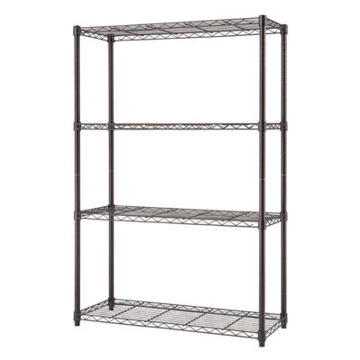 Image showing  4-Tier Wire Shelving Rack, 36 in. x 14 in. x 54 in., Dark Bronze