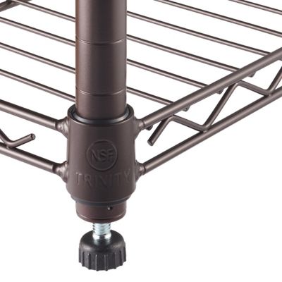 Image showing  4-Tier Wire Shelving Rack, 36 in. x 14 in. x 54 in., Dark Bronze