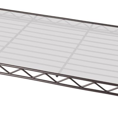 Image showing  4-Tier Wire Shelving Rack with Liners, Dark Bronze