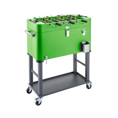 TRINITY 80 qt. Foosball Cooler with Detachable Tub and Cover, Electric Green