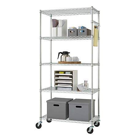 NEW CHROME TALL SEVEN LEVEL TIER SPINNING store FLOOR DISPLAY RACK W WHEELS wire 