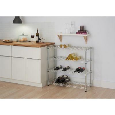 Image showing  36-Bottle EcoStorage 4-Tier Wine Rack, NSF, Chrome Color