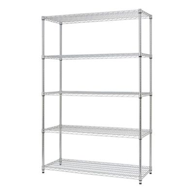 Image showing  48 in. x 18 in. x 72 in. 5-Tier EcoStorage Commercial Wire Shelving Rack, Chrome Color