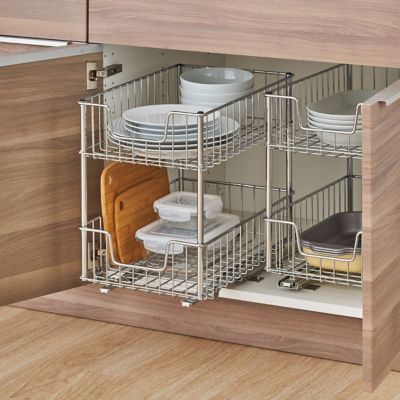 Image showing  2-Tier Sliding Wire Drawer, Chrome