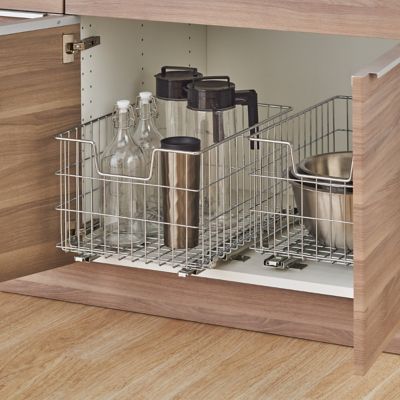 Image showing 1 th TRINITY Sliding Wire Basket, Chrome