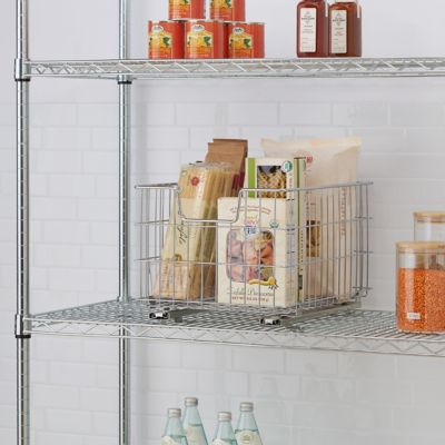 Image showing 2 th TRINITY Sliding Wire Basket, Chrome