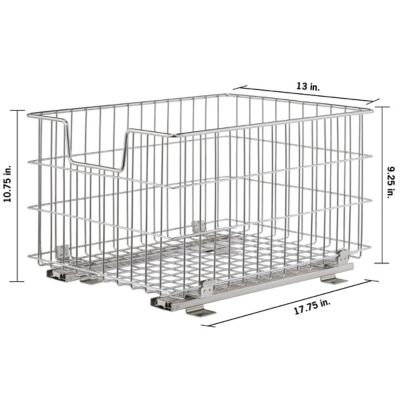 Image showing 4 th TRINITY Sliding Wire Basket, Chrome
