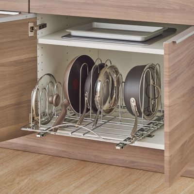 Image showing  Sliding Pot Organizer, Chrome
