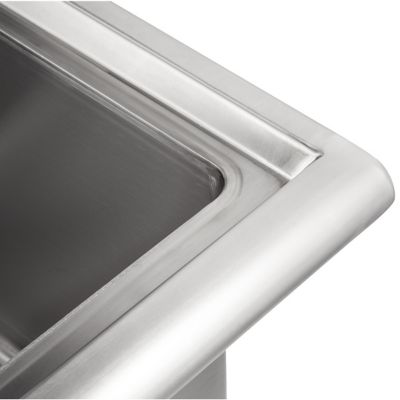 Image showing  21.5 in. x 24 in. x 49.2 in. Stainless Steel Utility Sink with Faucet