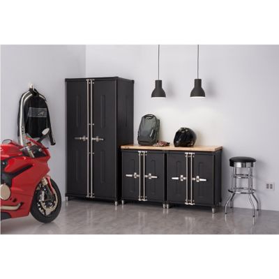 TRINITY Pro 4-Piece Garage Cabinet Set, Black