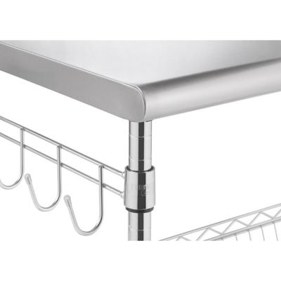 Image showing  EcoStorage 24 in. Stainless Steel Kitchen Cart NSF