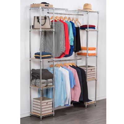 Image showing  EcoStorage Expandable Closet Organizer, 56-76 in., Chrome