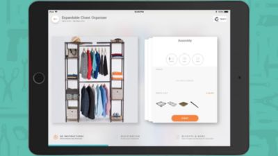 Image showing  EcoStorage Expandable Closet Organizer, 56-76 in., Chrome