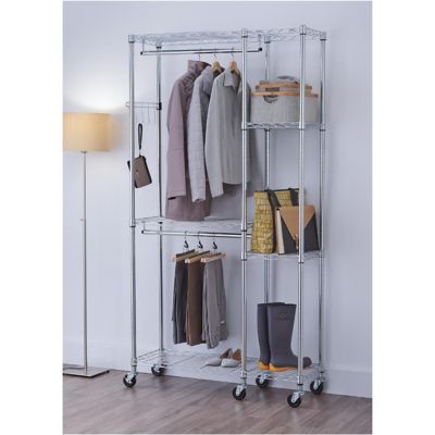 Image showing  EcoStorage Rolling Closet Organizer, 41 in., Chrome