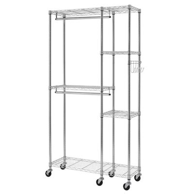 Image showing  EcoStorage Rolling Closet Organizer, 41 in., Chrome