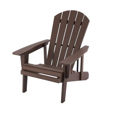 TRINITY EcoStorage Reclining Adirondack Chair, Espresso Brown