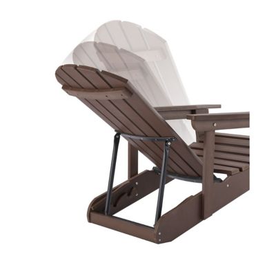 Image showing 5 th TRINITY EcoStorage Reclining Adirondack Chair, Espresso Brown