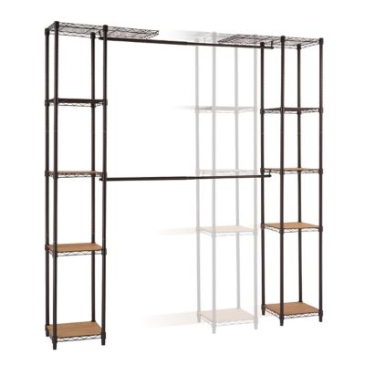 Image showing  Expandable Closet Organizer, 56-76 in., Bronze