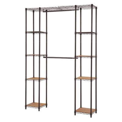 Image showing  Expandable Closet Organizer, 56-76 in., Bronze