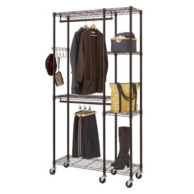 TRINITY Rolling Closet Organizer, 41 in. x 14 in. x 76 in., Dark Bronze