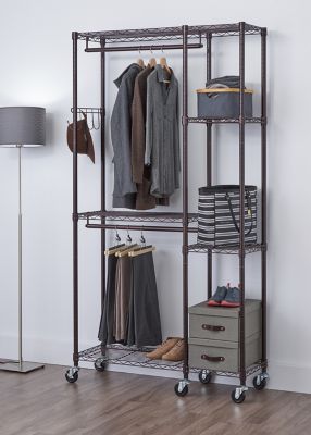 Image showing  Rolling Closet Organizer, 41 in., Dark Bronze