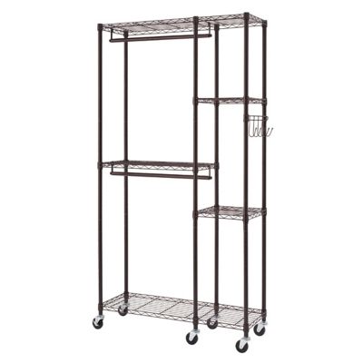 Image showing  Rolling Closet Organizer, 41 in., Dark Bronze