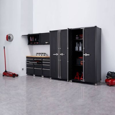 Image showing  8-Piece Pro Garage Cabinet Drawer Set, Black