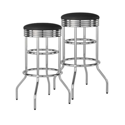 TRINITY 30 in. Swivel Stools, Chrome, 2 pc.