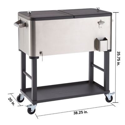 Image showing 8 th TRINITY 80 qt. Stainless Steel Cooler with Detachable Tub