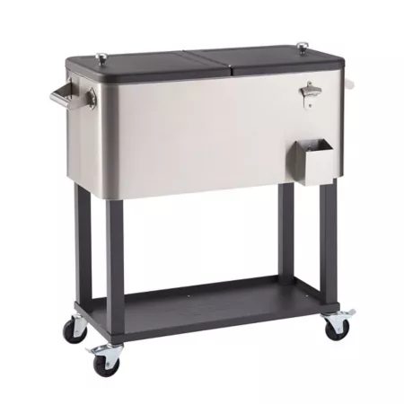 TRINITY 100 pints Stainless steel cooler with shelf Patio Coolers