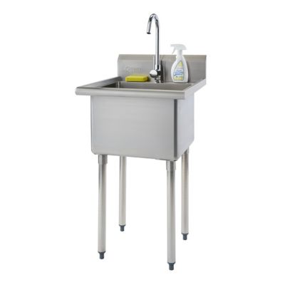 TRINITY Stainless Steel Utility Sink with Faucet