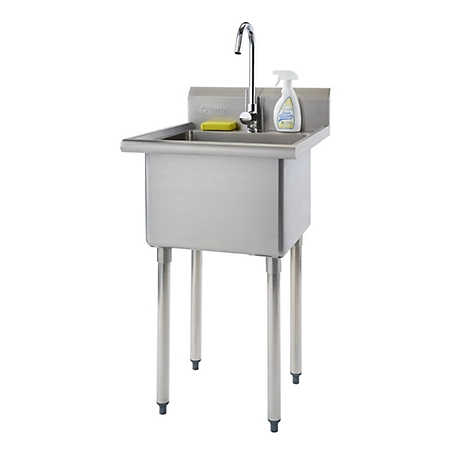 TRINITY Stainless Steel Utility Sink with Faucet