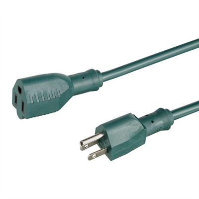 Image showing  15 ft. Indoor/Outdoor 16-Gauge Extension Cord, Green