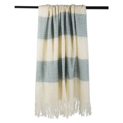 Image showing  Rugby Stripe Acrylic Throw Blanket, 50 in. x 60 in.