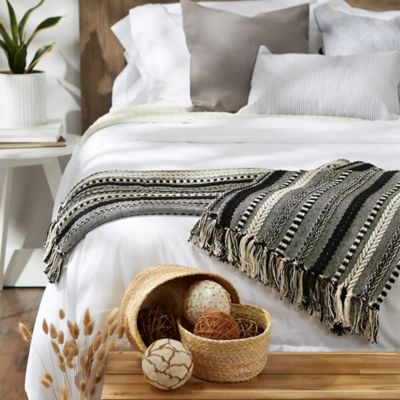 Image showing  Braided Stripe Throw Blanket, 50 in. x 60 in.