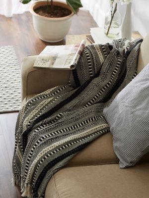 Image showing 8 th DII Braided Stripe Throw Blanket, 50 in. x 60 in.
