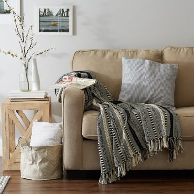 Image showing 9 th DII Braided Stripe Throw Blanket, 50 in. x 60 in.