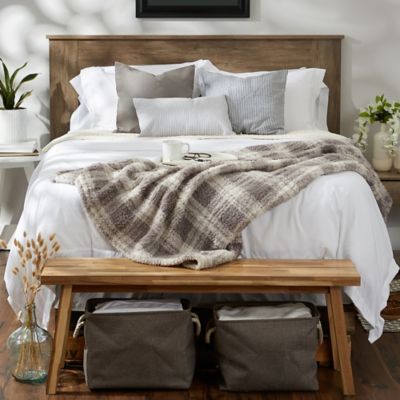 Image showing  Farmhouse Plush Plaid Throw Blanket, 50 in. x 60 in.