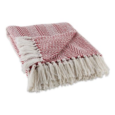 Design Imports Herringbone Stripe Throw Blanket, 50 in. x 60 in.