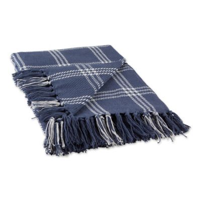 Design Imports Modern Farmhouse Plaid Throw Blanket, 50 in. x 60 in.