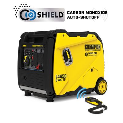 Champion Power Equipment 4650W Wireless Remote Start RV Ready Portable Inverter Generator with Quiet Technology and CO Shield