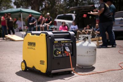Image showing 7 th Champion Power Equipment 4,650/3,650-Watt Dual-Fuel Portable Inverter Generator, Quiet Technology, CO Shield, Electric Start