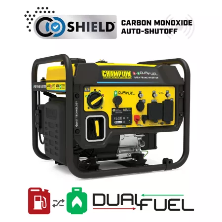 Champion Power Equipment 4 500/3 650 Watt Open Frame Dual-Fuel Portable Inverter Generator Quiet Technology CO Protection Inverter Generators