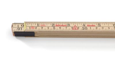 Image showing  61 in. Folding Ruler, Downy Birch, Swedish Steel Joints