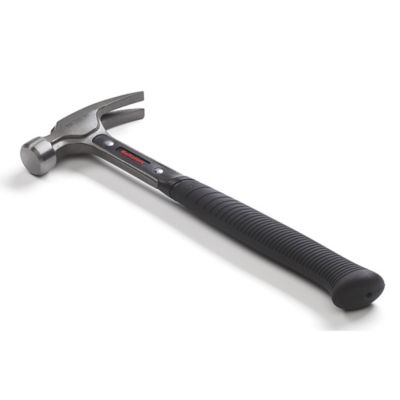 Hultafors Tools 20 oz. 12.9 in. Rubber Handle TR 20 XL Straight Claw Hammer, Vibration Damping Urethane Plug