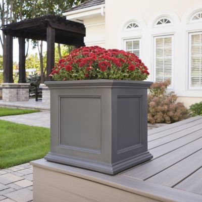 Image showing  9.5 gal. Polyethylene Fairfield Patio Planter, 20 in. x 20 in.