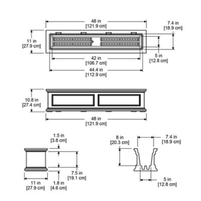 Image showing  Fairfield Weather-Resistant Polyethylene Window Box, 4 ft.