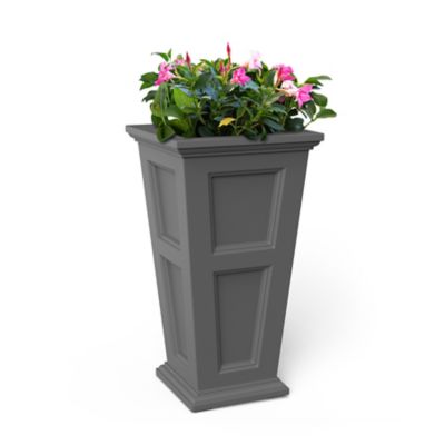 Image showing  Polyethylene Fairfield Planter, Graphite Grey