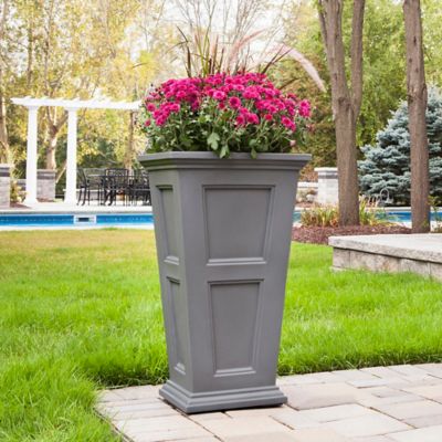 Image showing  Polyethylene Fairfield Planter, Graphite Grey